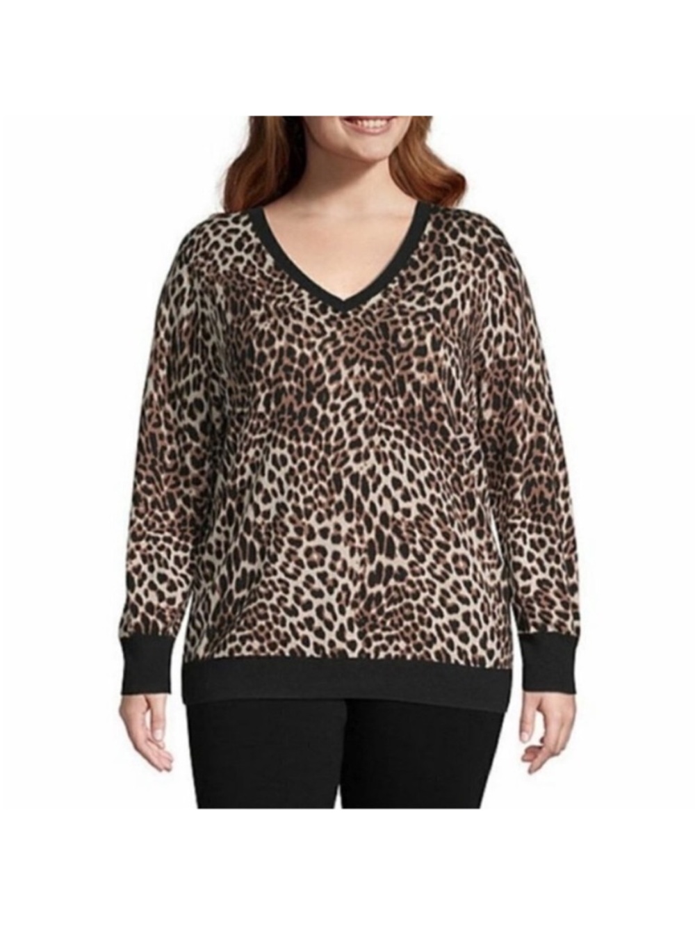 Worthington Nyla Animal Print Sweater. 2X. NWT.